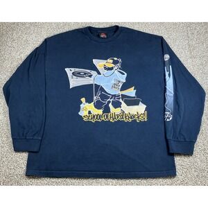 Vintage School Of Hard Knocks Shirt Pullover Crewneck Size XXL Blue‎ Long Sleeve